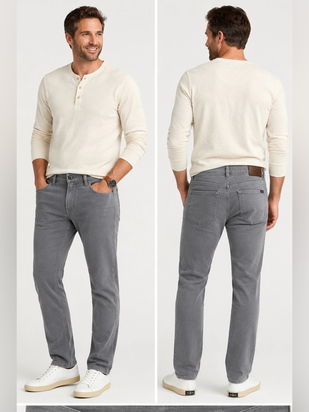 Faherty Men’s Gray 5-Pocket Stretch Pants Jeans Size 32